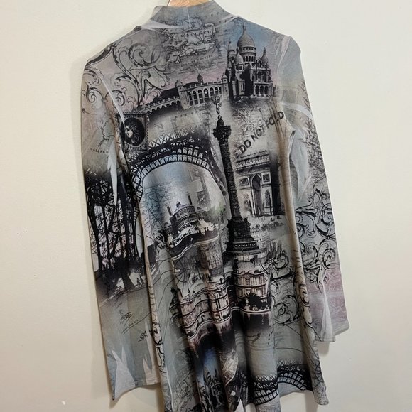 S-Twelve Sweater Dress Multi Colored Beautiful Prints with Rhinestone SzM - Picture 2 of 6